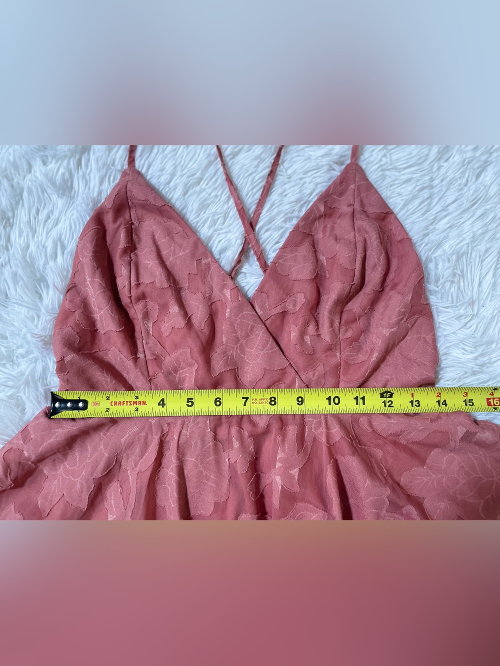 Lulus Feminine Romantic Coquette Vintage Rose Pink Burnout Floral Skater Dress M - Picture 7 of 14